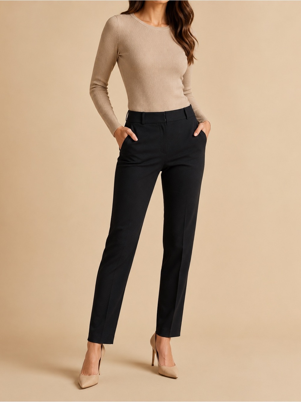 Michael Kors Black Tailored Slim Trousers